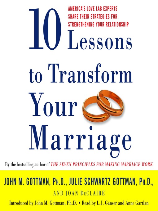 Title details for Ten Lessons to Transform Your Marriage by John Gottman, PhD - Available